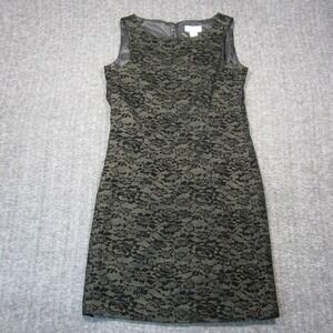 Vtg Jennifer Eden Sheath Dress Womens 16 Dark Floral Lace Whimsygoth‎ Witchy NEW